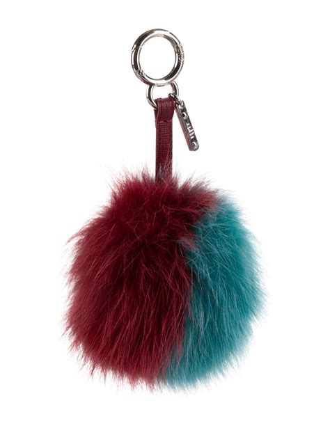 fendi pom pom keychain replica|genuine fendi keychain.